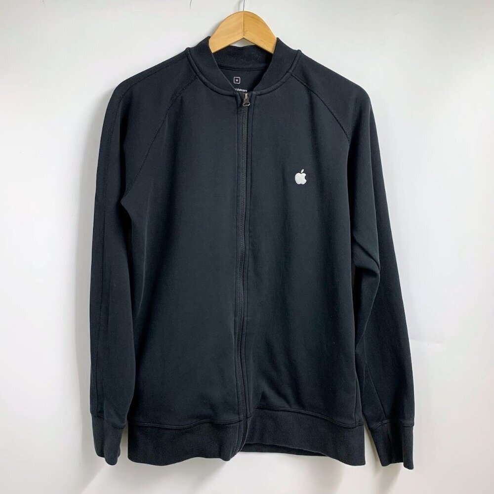 Apple Black Zip-Up Sweatshirt